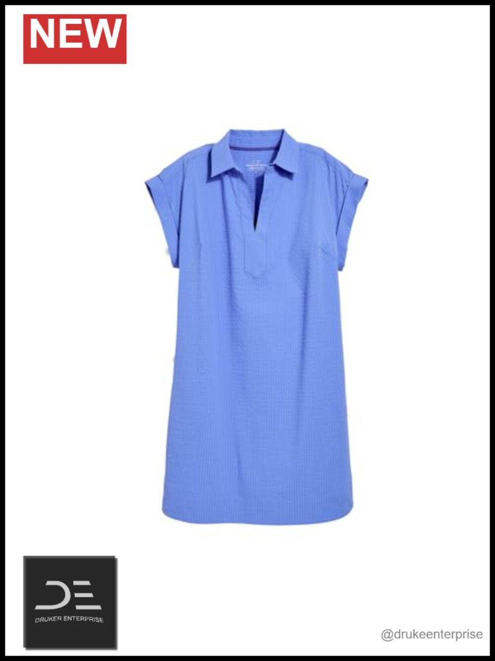 Women's Margo Harbor Popover Shirtdress Lightweight Stretch Seersucker UPF 30+